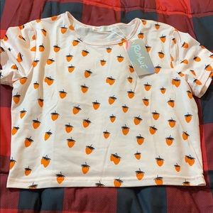 Strawberry 🍓 crop top from ROMWE